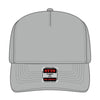 OTTO CAP 31-069 5 panel mid profile cap in gray, front view