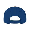 OTTO CAP 31-069 5 panel mid profile cap in gray/royal, back view