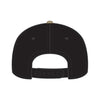 OTTO CAP 31-069 5 panel mid profile cap in khaki/black, back view