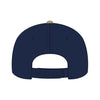 OTTO CAP 31-069 5 panel mid profile cap in khaki/navy, back view