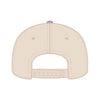 OTTO CAP 31-069 5 panel mid profile cap in lavender/natural, back view