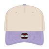 OTTO CAP 31-069 5 panel mid profile cap in lavender/natural, front view