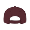 OTTO CAP 31-069 5 panel mid profile cap in maroon, back view