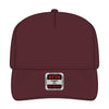 OTTO CAP 31-069 5 panel mid profile cap in maroon, front view