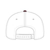 OTTO CAP 31-069 5 panel mid profile cap in maroon/white, back view