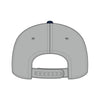 OTTO CAP 31-069 5 panel mid profile cap in navy/gray, back view