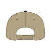 OTTO CAP 31-069 5 panel mid profile cap in navy/khaki, back view
