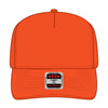 OTTO CAP 31-069 5 panel mid profile cap in neon orange, front view
