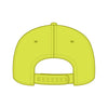 OTTO CAP 31-069 5 panel mid profile cap in neon yellow, back view