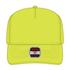 OTTO CAP 31-069 5 panel mid profile cap in neon yellow, front view