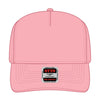 OTTO CAP 31-069 5 panel mid profile cap in pink, front view