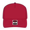 OTTO CAP 31-069 5 panel mid profile cap in red, front view