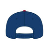 OTTO CAP 31-069 5 panel mid profile cap in red/royal, back view
