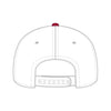 OTTO CAP 31-069 5 panel mid profile cap in red/white, back view