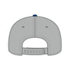 OTTO CAP 31-069 5 panel mid profile cap in royal/gray, back view