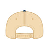 OTTO CAP 31-069 5 panel mid profile cap in royal/natural, back view