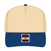 OTTO CAP 31-069 5 panel mid profile cap in royal/natural, front view