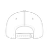 OTTO CAP 31-069 5 panel mid profile cap in white, back view