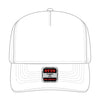 OTTO CAP 31-069 5 panel mid profile cap in white, front view