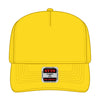 OTTO CAP 31-069 5 panel mid profile cap in yellow, front view