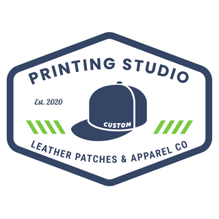 Printing Studio logo linking to our custom leather patches collection.
