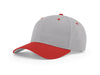 Richardson 212 Pro Twill Snapback in Grey and Red