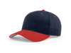 Richardson 212 Pro Twill Snapback in Navy and Red