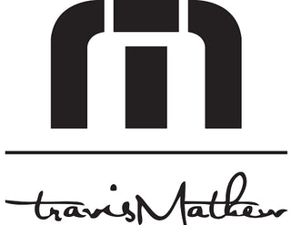 TravisMathew headwear collection banner used for custom leather patch hat decorating.