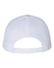 YP Classics 6606 retro trucker hat in Kryptek Wraith with custom laser engraved Hermann Oak leather patch, back view