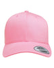 YP Classics 6606 retro trucker hat in Pink with custom laser engraved Hermann Oak leather patch