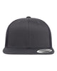 YP Classics 6609 retro high profile trucker hat in Charcoal with custom laser engraved Hermann Oak leather patch