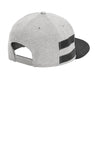 New Era 408 Shadow Heather Striped Flat Bill Snapback Cap
