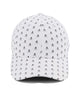 White Cap with Black Skull & Crossbones Pattern