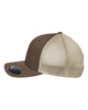 Flexfit 110M Coyote Brown and Khaki Trucker Hat Side View