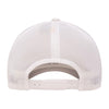 Flexfit 110M trucker hat with white mesh and snapback view.