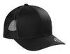 Side view of TravisMathew black Cruz Trucker hat.
