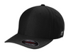 TravisMathew Rad Flexback fitted hat in black. The perfect hat to brand with a leather patch for a company golf event.